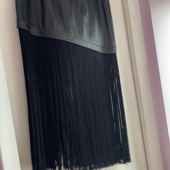 Helmut Lang leather and fringe skirt size 2 - Picture 5 of 7